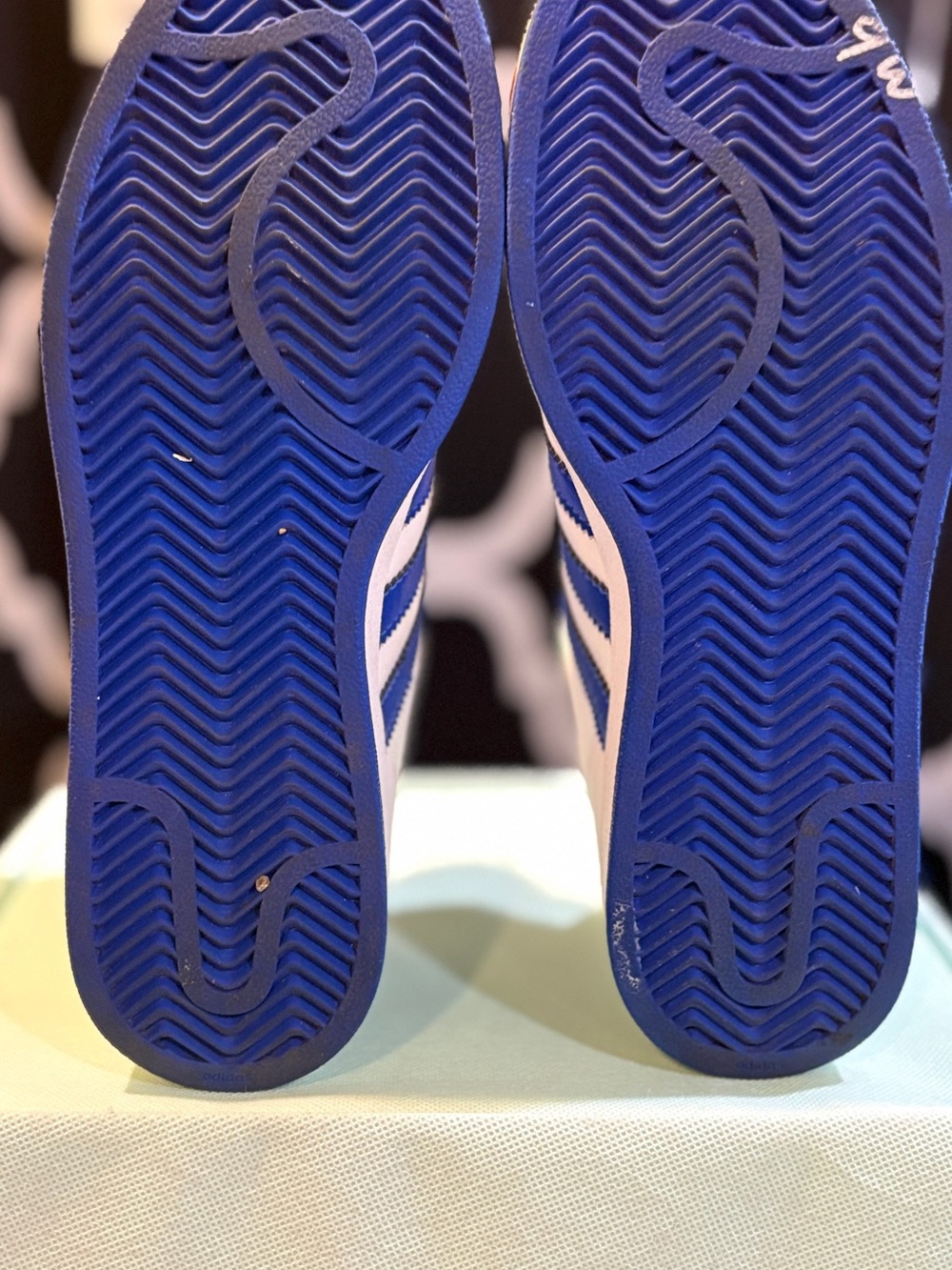 Adidas Respect M.E. Missy Elliott Sneakers White Blue Y2K Women’s SZ 8 - Picture 10 of 12